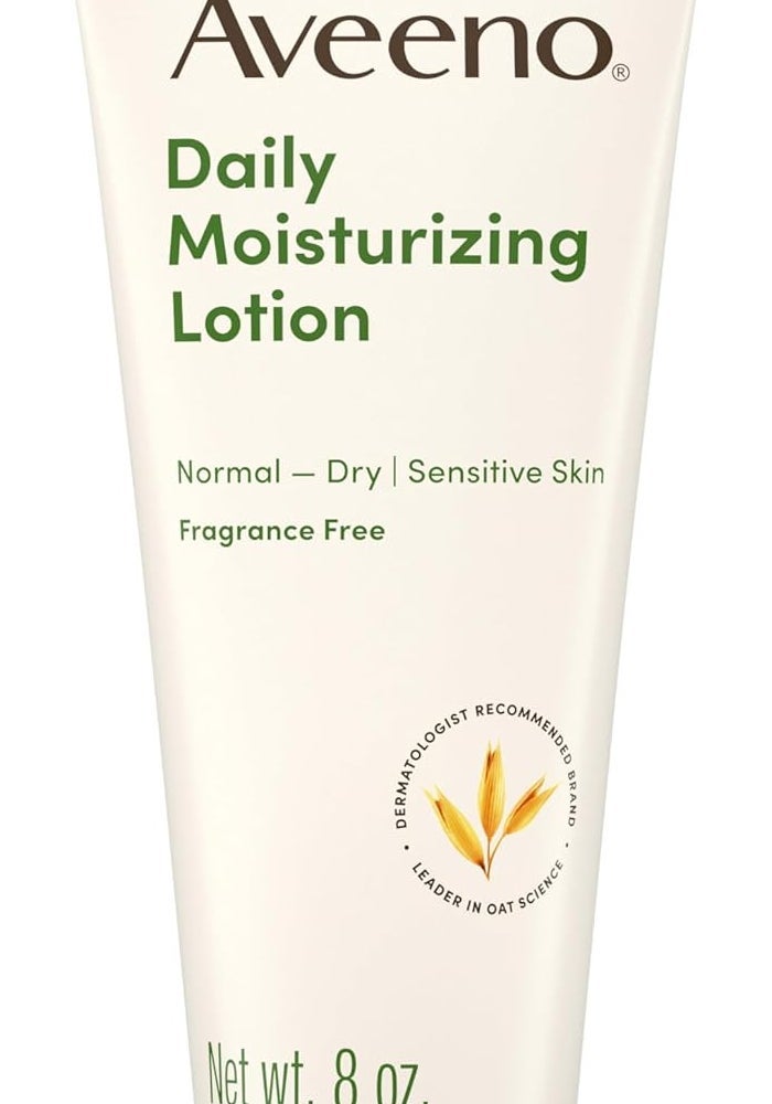 Aveeno Daily Moisturizing Lotion for Normal to Dry Sensitive Skin, 8 oz - Image 1